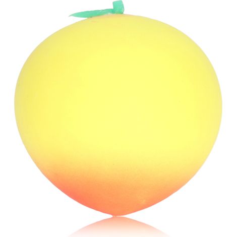 Balle anti-stress fruit pêche jaune élastique pour enfants et adultes - Jouet de compression pour soulager l'anxiété (1/5)