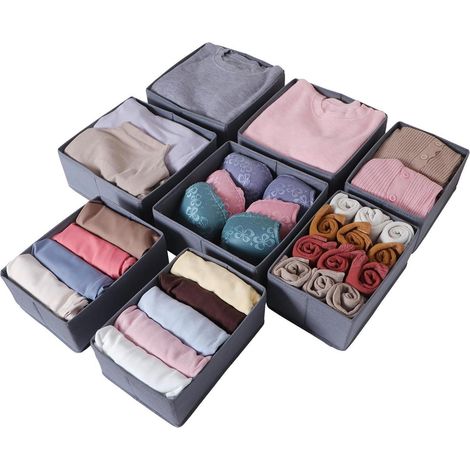 ORLISA Kleiderschrank Organizer Vliesstoff Aufbewahrungsbox Set 8-teilig (1/5)