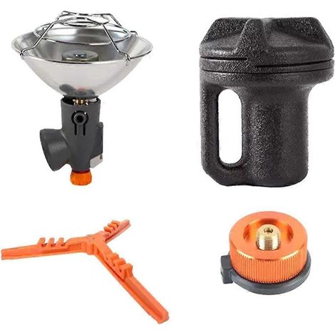 Kit de chauffage de camping portable avec réchaud à gaz pour réservoirs supérieursidéal pour la randonnée et la pêche en plein air. (1/5)