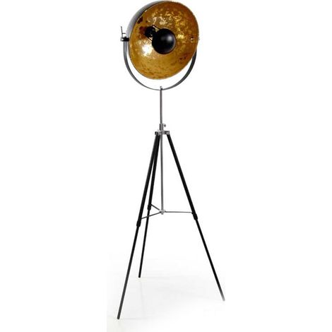 Lampada piantana moderna da terra regista industrial oro (1/4)