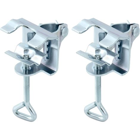 Pieds de Parasol 2 Pièces pour Balcons, Pince de Table pour Parasols sans Perçage, Supports de Parasol pour Parasols Ø 20-33 mm, pour Rampes ou Tables de Balcon (1/5)