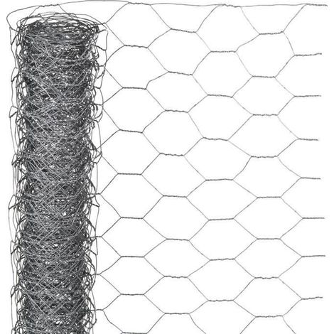 Nature – Grillage souple hexagonal en acier galvanisé – Maille 25 mm – Hauteur 50 cm – Longueur 10 m – Résistant aux intempéries