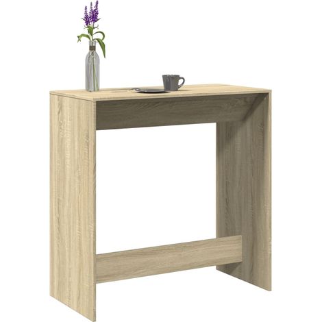 Table de bar chêne sonoma 102x50x103,5 bois d'ingénierie (1/5)
