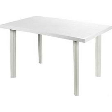 1PZ TAVOLO DA GIARDINO "VELO" BIANCO CM.125X76X72H. - cm.126x76x72h. - peso kg.8,8