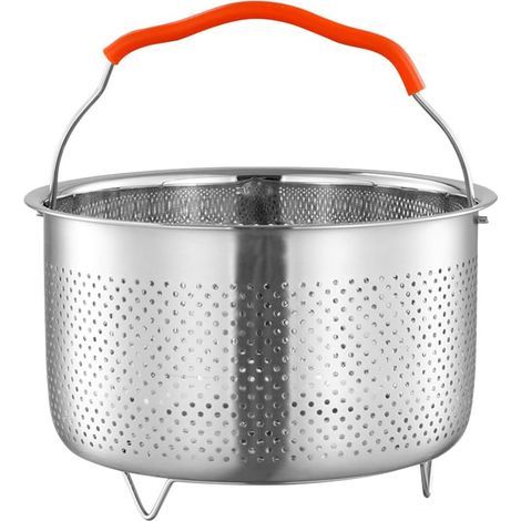 Panier vapeur rond en acier inoxydable pour marmite, Panier vapeur pour casserole, Pour le riz, les boulettes et les légumes, 19 (1/5)