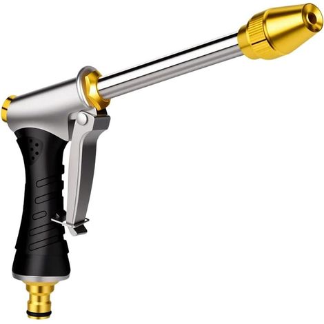 Buse haute pression tuyau arrosage métal pistolet A hydro-power 15x jet renforcé sans électricité (1/5)