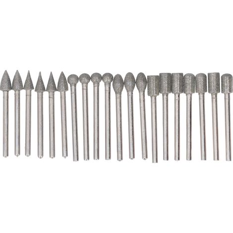 Jeu de 20 têtes de limes rotatives, diamètre de tige de 1/8 pouce, type universel, convient au polissage et à la gravure à faire soi-même. (1/5)