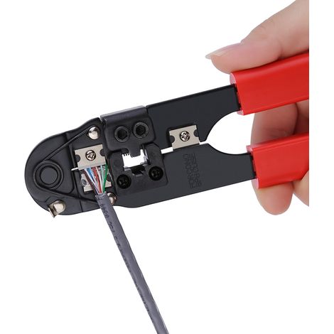Kit de sertissage RJ45 pour câblage réseau, coupe et connexion modulaire 8P8C