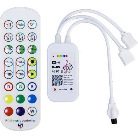 ContrôLeur Tuya WiFi RGB pour Bande Lumineuse LED 3528 2835 5050 avec TéLéCommande 24 Touches (1/4)
