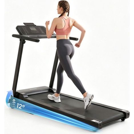 Laufband - KZYNTH - Modell 2,5 PS - Neigung 12% - Geschwindigkeit 1-12 km/h - 12 HIIT-Modi (1/5)