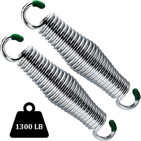 Filiyano-2 ressorts de balancelle de porche haut de gamme, capacité de 567 kg (1250 lb), résistants à la rouille, ressorts de hamac chromés robustes (1/5)