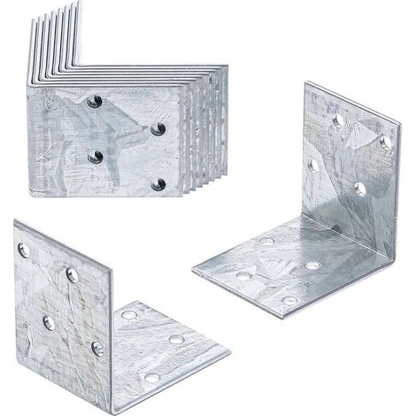 Connecteur d'Angle 10 pcs 50 x 50 x 40 mm - Acier, Résistant et Pratique - D-Work (1/5)