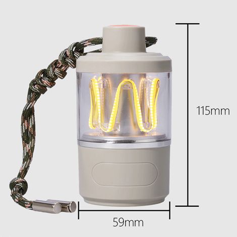 Lampe de camping LED étanche, lampe de table décorative d'extérieur, lanterne de camping portable rechargeable pour tente, d'urgence (1/2)