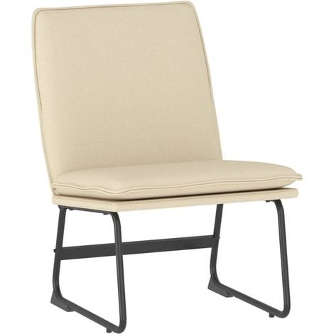 Fauteuil inclinable beige, 52 x 75 x 76 cm, tissu