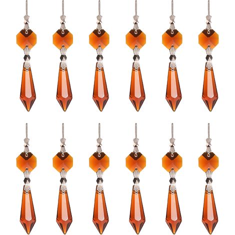 12 prismes en cristal pour lustres stalactites, pour le remplacement des pampilles (1/5)
