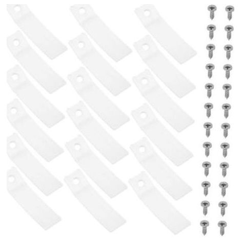 Lot de 50 butées de tiroir antidérapantes avec vis, en plastique transparent, pour la réparation et le rangement stable des glissières de commode. (1/5)