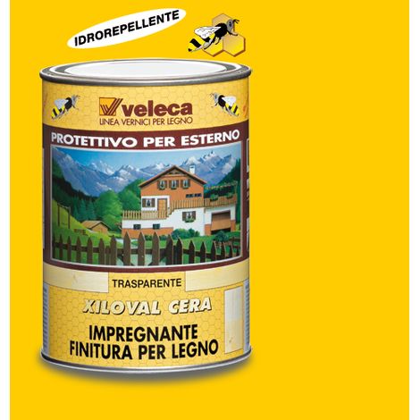 VELECA XILOVAL IMPREGNANTE FINITURA PER LEGNO PROTETTIVO PER ESTERNO 5LT Noce Medio Trasparente