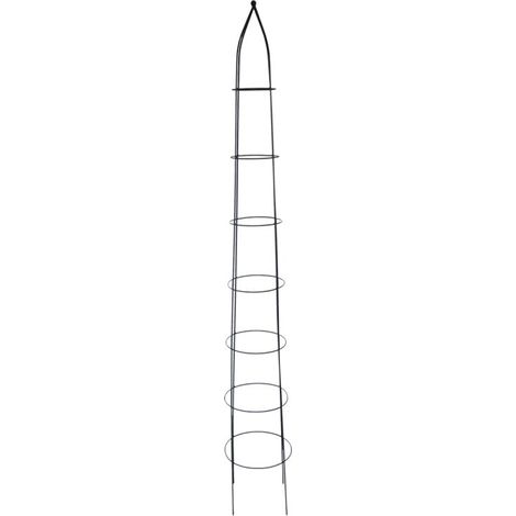 Support plante en pyramide - Noir - Taille L - D 30,5 x H 181 cm - Livraison gratuite