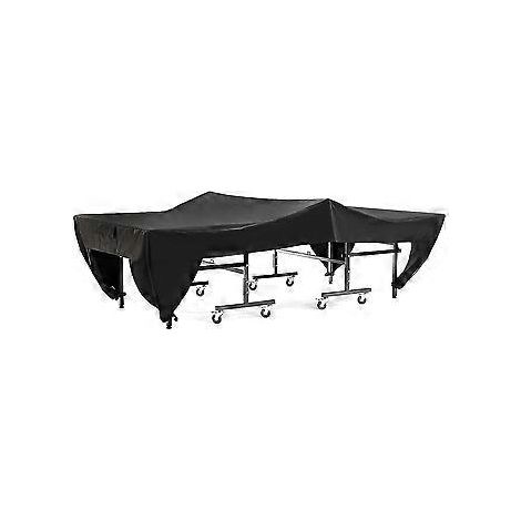 SZTXJ Tischtennisplattenabdeckung, staub- und wasserdichte Outdoor-Tischtennisplattenabdeckung für Terrasse und Garten, schwarz, 280 x 153 x 73 cm