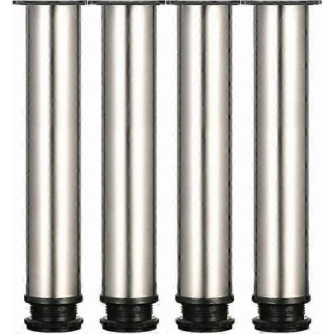 Lève-meubles chromé avec pieds réglables en acier inoxydable brossé, grande capacité de charge, durable, convient aux canapés, armoires, tables basses, 26 (1/5)