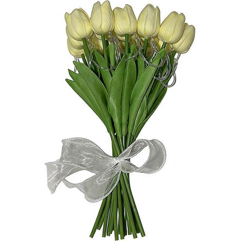 10Pcs Tulipe Flower LED Lumières USB Powere – étanche éclairage LED – pour Extérieur – Blanc laiteux (1/5)