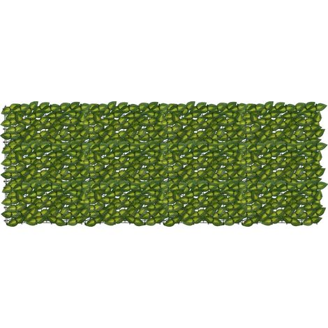 vidaXL Écran de balcon avec feuilles Vert et jaune 200 x 75 cm