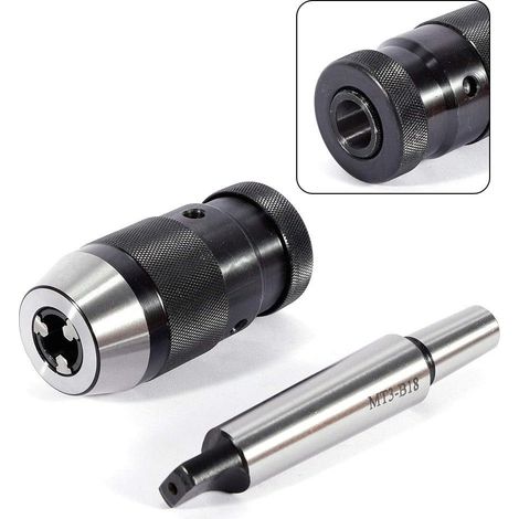 Mandrin de tournage Mandrin de perçage sans clé 1/32"- 5/8" auto-serrant avec mandrin MT3-B18 pour fraise 1-16MM (1/5)