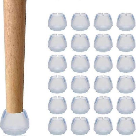 Patins antibruit pour pieds de chaise, 24 pièces, taille 17-21 mm (1/5)