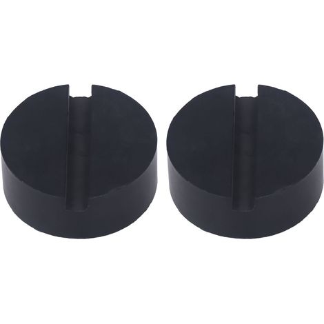 Lot de 2 coussinets en caoutchouc avec adaptateurs à fente universels pour cric de levage de véhicule (voiture, SUV). (1/5)