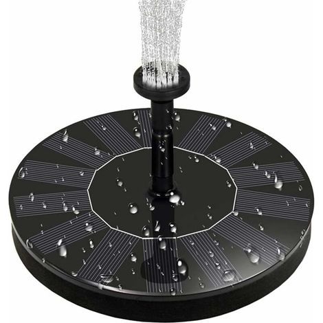 Fontaine à eau solaire de 1,4 W pour oiseaux, bassin à poissons, jardin, terrasse et décoration de pelouse (1/5)
