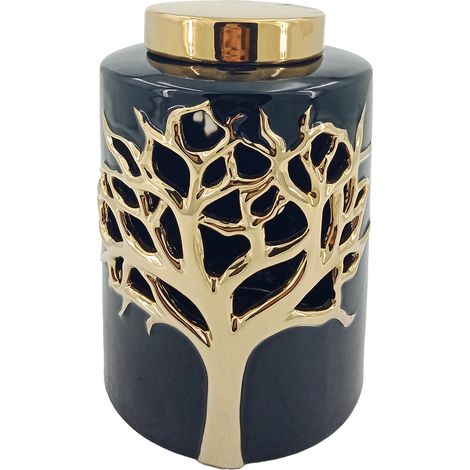 Signes Grimalt Jarrón Jarrones e Portavelas  Vaso d'oro - 23x14x14cm