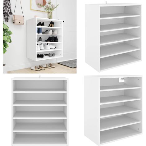 Schuhschrank Weiß 60x35x70 cm Holzwerkstoff - Schuhschrank - Holzwerkstoff - Weißer Schuhschrank - Garderobe - Aufbewahrung - Home & Living (1/5)