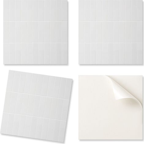 Azulejos impresos autoadhesivos - Perfectos para la cocina. Mosaico sencillo y liso de 20x20x20 cm.