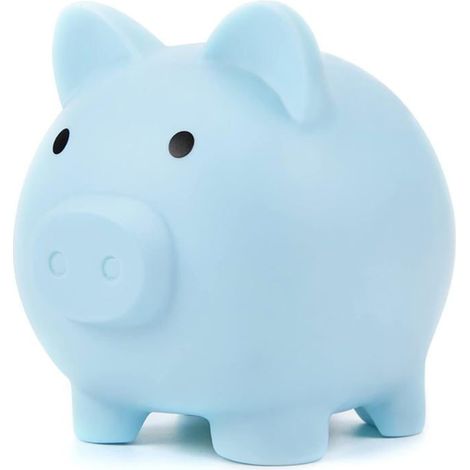 0Jolie Sparschwein für Kinder, Erinnerung an die Eltern, hübsche Sparbox (blau)