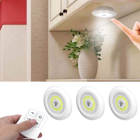 Set aus 3 COB-Nachtlichtern mit Fernbedienung, Timer und Dimmer, für Schlafzimmer, Kleiderschrank oder Nachttisch. (1/5)