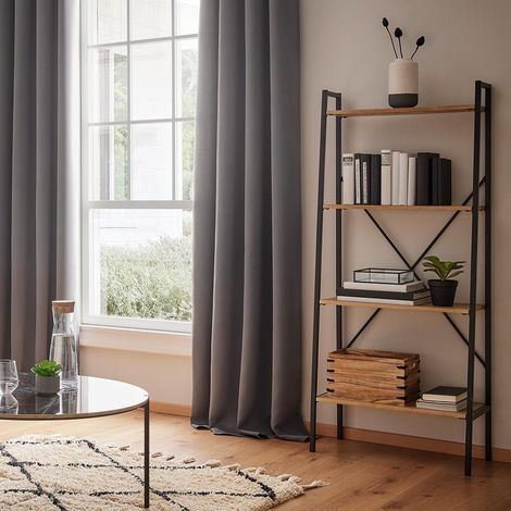 Mömax Standregal Giorgia ca. 60x148 cm Naturfarben/Schwarz MDF (1/5)