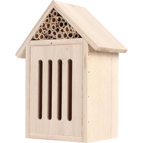Maison d'insectes en bois pour jardin extérieur, abri pour abeilles, nichoir décoratif (type C) (1/5)