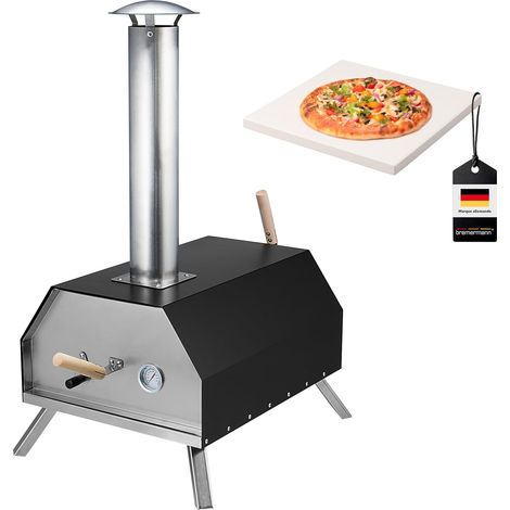 Four à pizza avec pierre à pizza 30 x 2 x 30 cm // pour briquet, charbon, granulés