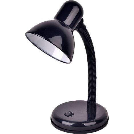 Schwarze Schreibtischlampe für Schüler und Kinder, zum Lernen und Lesen, Arbeiten am Schreibtisch oder als Nachttischlampe.