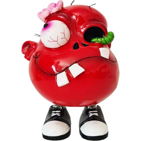 Tirelire monstre Rouge sur ressort (1/2)
