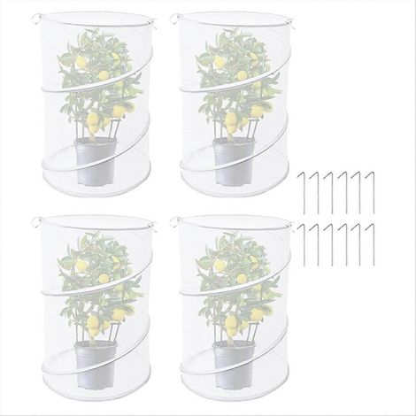 Lot de 4 Popup housses pour plantes tente de Animals Insect Barrier maille plante protection housse Net jardin plante (1/5)