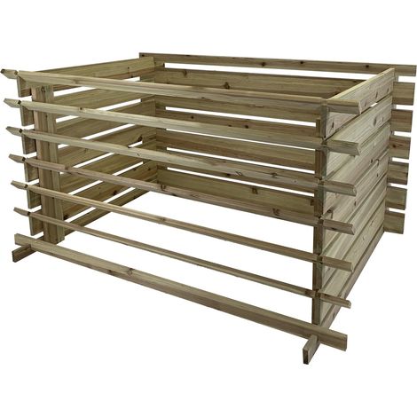 Wooden Slatted Garden Composter (65cm x 120cm) (1/5)