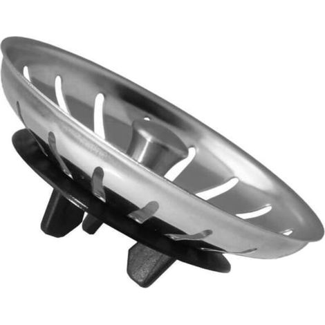 IKEA Atlant Domsjo kitchen sink strainer plug, silver basket strainer (1/5)