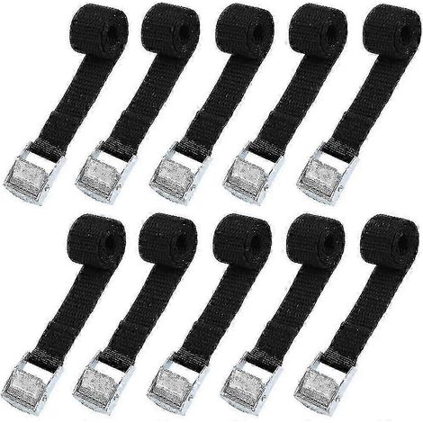 Sangle de fixation pour porte-bagages de moto, kit de 10 sangles robustes de 2 x 39 cm, capacité de charge 500 kg (1/5)