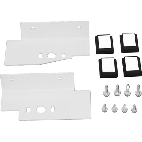 Kit de superposition lave-linge sèche-linge GEFLSTACK WE25X10028, économiseur d'espace, ajustement parfait, blanc (1/5)