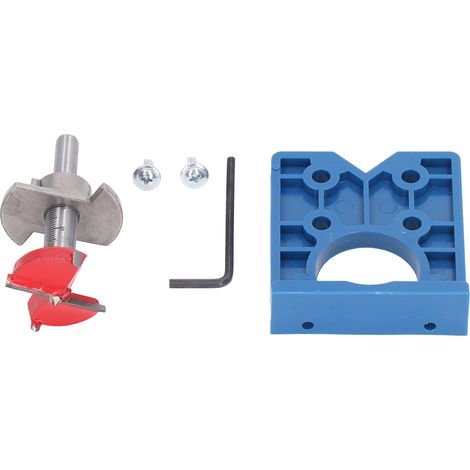 Gabarit de perçage pour charnières, guide de perçage dissimulé 35 mm, kit d'outils pour portes, fenêtres et meubles (1/5)