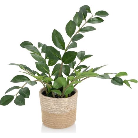 [GEBRAUCHT] Hjh Office Kunstpflanze Kunstbaum Zamie Zamioculcas Zimmerpflanze Pflanze Grün   B-Ware