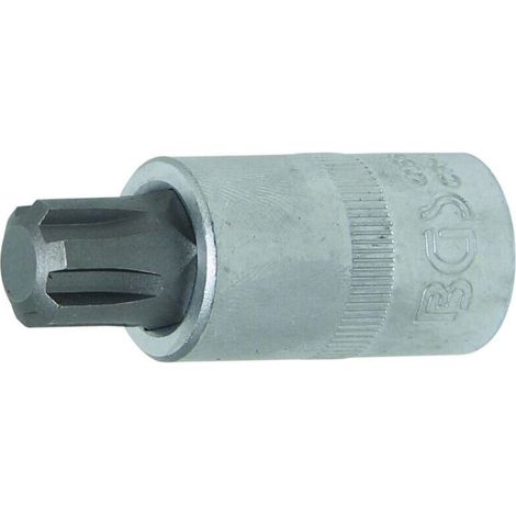 Douille mâle embout RIBE carré 1/2' long 55 mm – Prise solide sur vis à crénaux – Usage professionnel et domestique