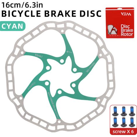 disque flottant cyan de 160 mm Disque de frein flottant VXM pour vélo, 160/180 mm, plaquettes de frein à disque à six broches (1/5)