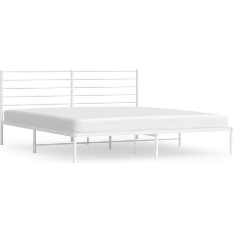 Maison Exclusive - Giroletto con Testiera Metallo Bianco 193x203 cm